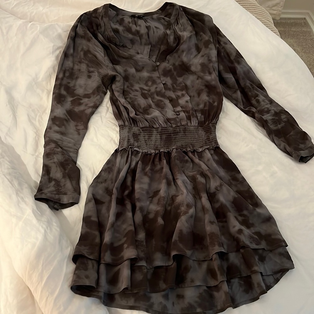 Rails Jasmine long sleeve tie dye dress smocked waist S